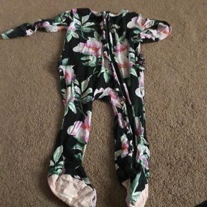 Posh peanut ruffled butt zip onesie